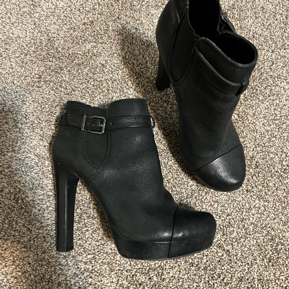Gianni Bini Elegant Black High Heel Ankle Boots